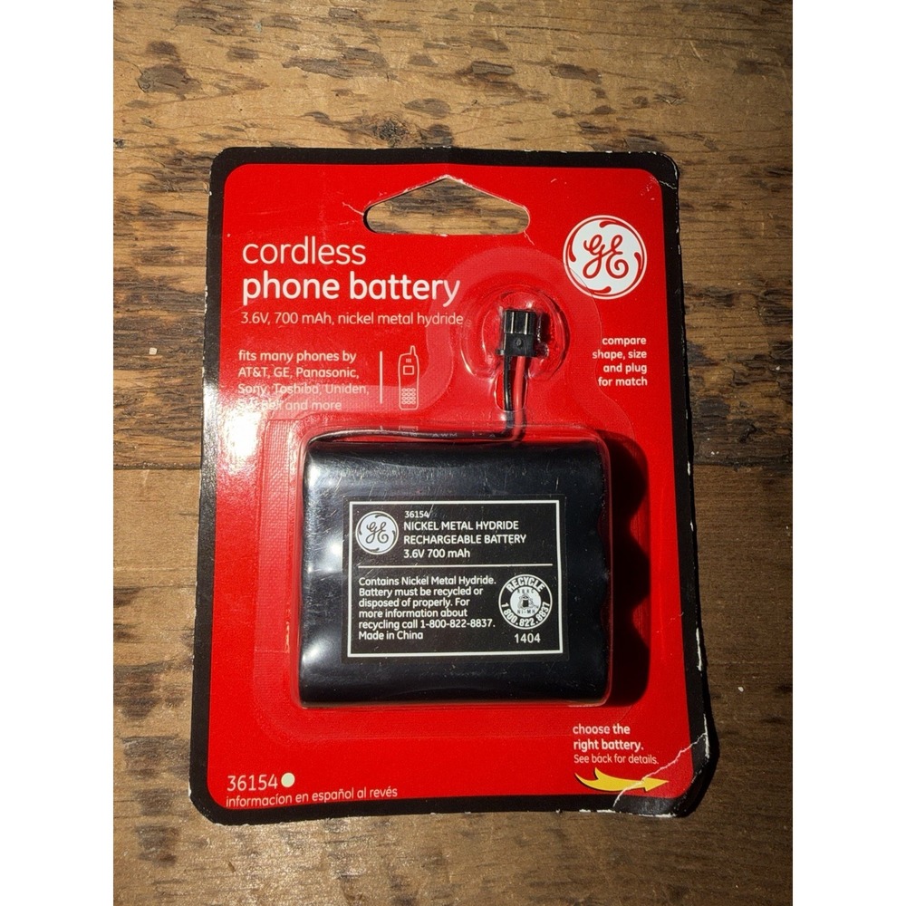 GE 3.6V 700mAh Battery for Cordless‎ Phone BT-1006 BT-800 BT-904 36154